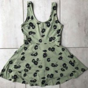 Floral design Green dress | summer dress | tank dress | simplicity